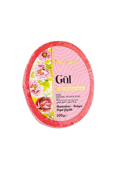 Purlavie صابون الورد الإسفنجي 100 جرام