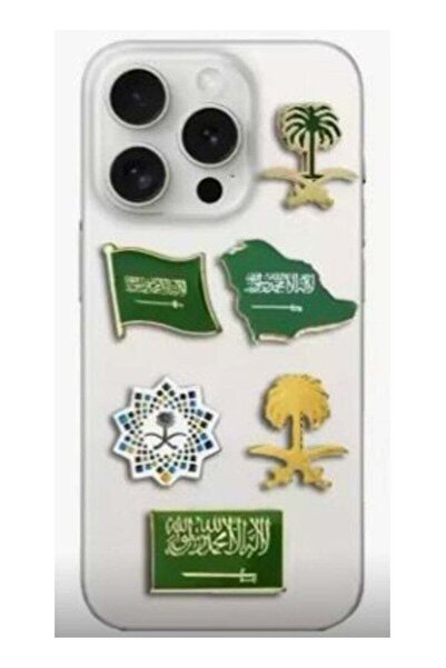 GENERAL'S ملصقات جوال حديدية وطنية - 6 قطع أنيقة بتصميم سعودي فريد