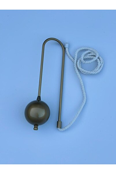 SEILL Kornişe Takılan Metal Kolbağı Perde Aksesuarı BRONZ 1 Adet (Duvar Delme...