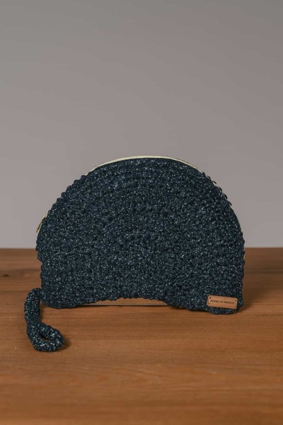 Ada Kostüm Tasarım Geantă clutch Stardust elegantă, tricotată, tip semilună (...