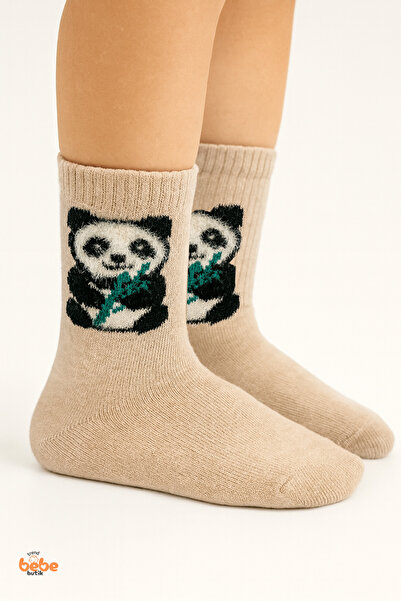 Trend Bebe Butik Детски чорапи с панда мотив за деца на възраст 2-9 години Па...