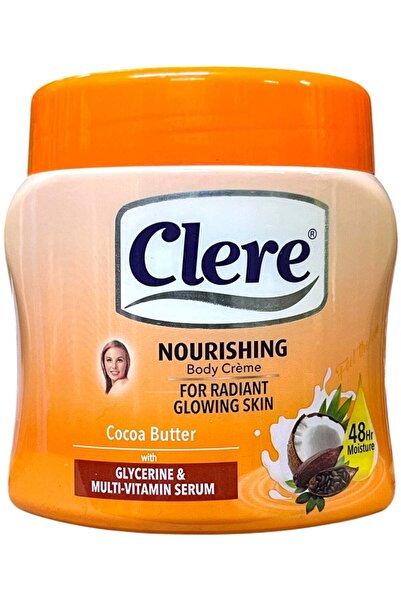 Clere كريم الجسم المغذي بزبدة الكاكاو للبشرة المتوهجة 500 مل