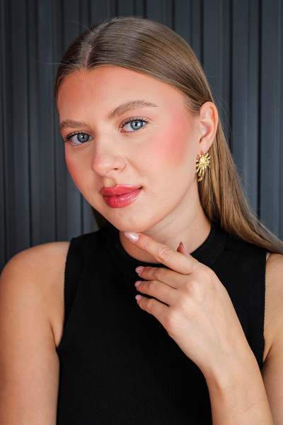 TRENDTAKI Vintage salkım küpe gold kaplama 00275