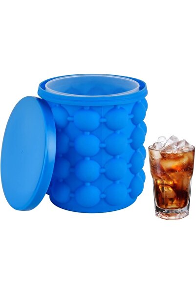 OEM Φόρμα για παγάκια με καπάκι, σιλικόνη τροφίμων, εξοικονόμησης χώρου, μπλε