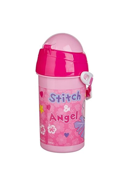 Zanox Pop-up Water Bottle with Stitch Design, 500 ml, Fuchsia