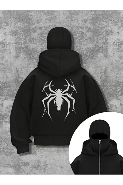 LOTS MODA Φούτερ Ninja Unisex με μάσκα χιονιού Ζακέτα με 2 νήματα χοντρό φλις