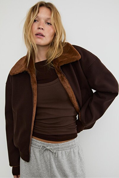 Stradivarius Reversible faux fur jacket