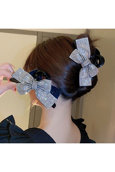 GÜLPEŞE Gülpeşe Crystal Stone Bowknot Clasp with Bow Detail on Both Sides