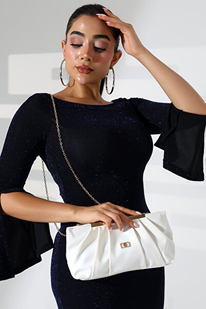 Moda Lime Chain Strap Evening Dress Clutch Portfolio Bag – Women's Shoulder Bag for Stylish Evening and Event Outfits