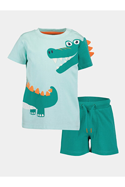Blue Seven Σετ μπλουζάκι και σορτς για αγόρια πράσινο ΜΠΛΕ SEVEN-939022 X 619...