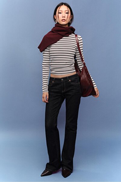 Stradivarius Basic long sleeve striped T-shirt