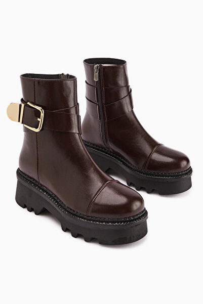 Limoya Cristin Burgundy High-Sole Women's Boots