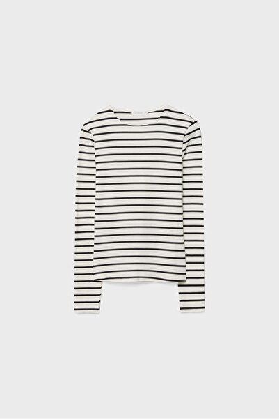 Stradivarius Basic long sleeve striped T-shirt