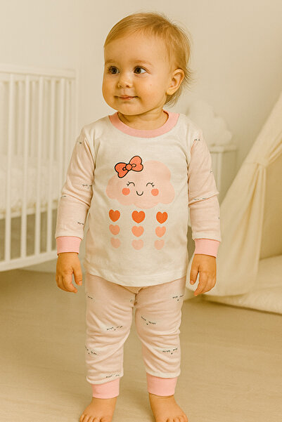 mini mia Cute Printed Baby Kids Pajamas Top and Bottom 2-4-5 Years Old