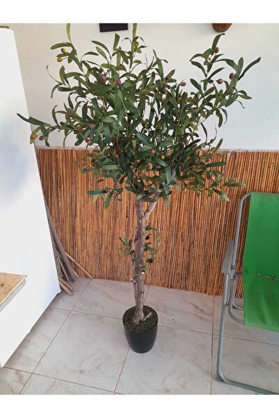 YEŞİLADA Yapay Zeytin Ağacı Yoğun Zeytinli Gerçek Görünümlü Yaprak 1.50 Mt Boy Zeytindalı Ağacı