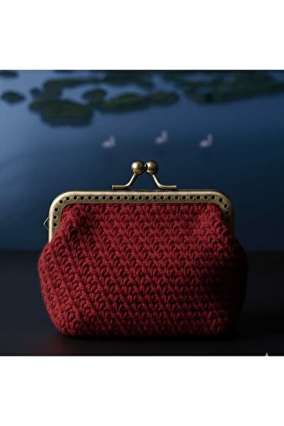 MAZSAY El Örgüsü Makrome Klipsli Cüzdan