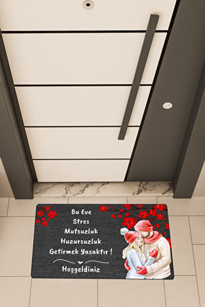 Dormot High Quality Digital Printing Black, Standard, Autumn Stress Is Forbidden Themed Doormat