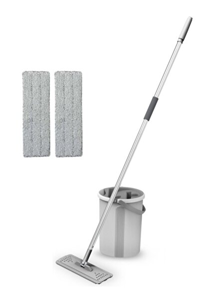 Floret ممسحة أرضيات فلوريت (فلات موب) مع قطعتان غيار ممسحة إضافية (حجم 4 لتر ...