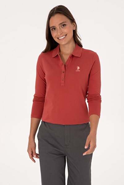 U.S. Polo Assn. Women's Tile Basic Polo Neck Sweatshirt Tekspor222640.0