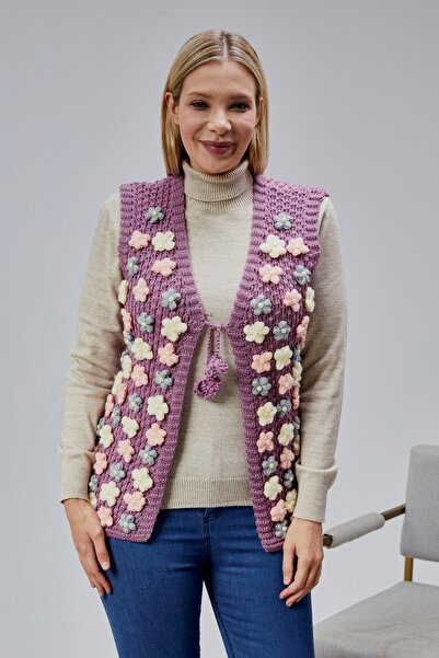 Jinx Wear Fashion Специално проектирана за жени на средна възраст, украсена с перли, цветна маргаритка, кардиган за майки