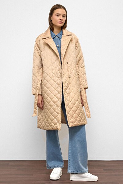 Olcay Μπουφάν με διπλό στήθος και κλείσιμο με κουμπωτά στη μέση TAŞ 6786