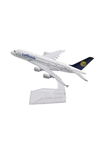OEM Machetă de avion Lufthansa Airbus A380, metal, 16 cm, scară 1:400