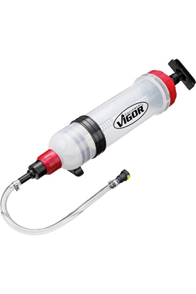 Vigor Pompa Manuală de Vacuum V4201, 1.5 Litri, Include 5 Adaptoare