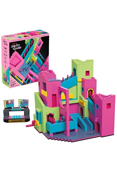 mattel Squid Game MEGA Construction Set, 1707 Pieces, Multicolor