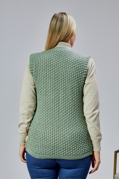 Jinx Wear Fashion Спеціальний дизайн для жінок середнього віку з перлами та кольоровими маргаритками на жіночому жилеті