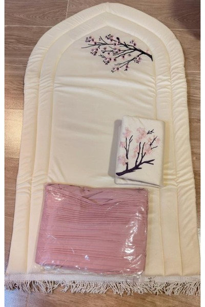 LOVEHOME سجاد صلاه مبطن+ شرشف صلاه لف بكسرات + بيت مصحف