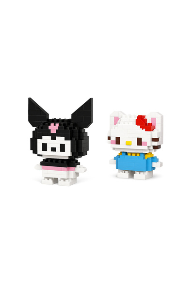 Genel Markalar Kuromi & Hello Kitty Lego Blok Seti – 2’li Koleksiyon Figür Oyuncak (151 Parça + 142 Parça)