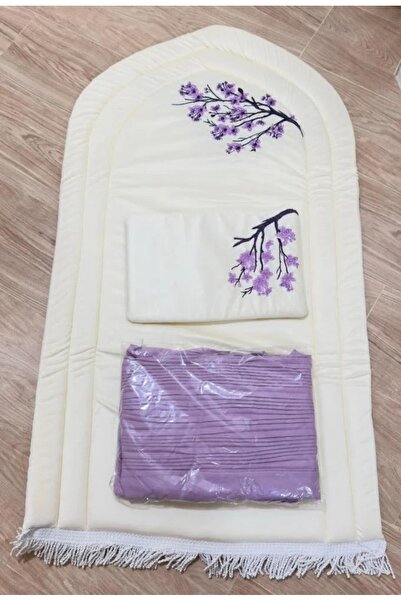 LOVEHOME سجاد صلاه مبطن+ شرشف صلاه لف بكسرات + بيت مصحف