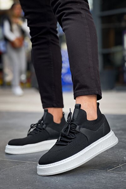 Zerenyus Fusion Knitwear Άνετα Ανδρικά Αθλητικά Παπούτσια Μαύρα Λευκά