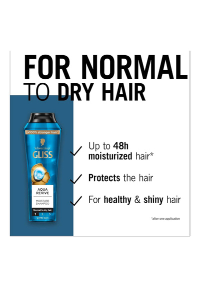 Gliss Schwarzkopf Aqua Revive - Moisture Shampoo, 400ml