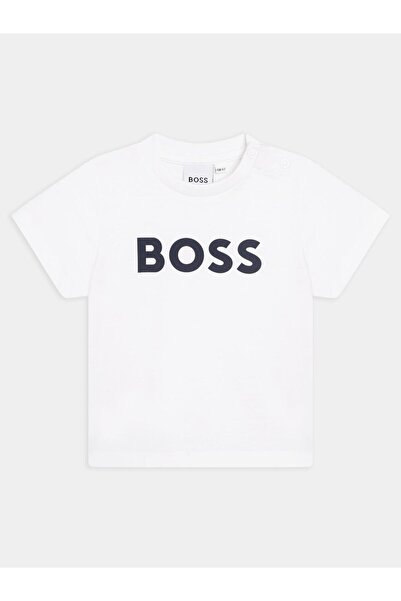 BOSS Μπλούζα για αγόρια J05P12 Λευκό