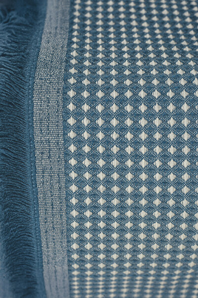 Rell Home Pamuklu Dokulu Koltuk Şalı 170x220 cm – Saçaklı TV Battaniyesi & Dekoratif Koltuk Örtüsü