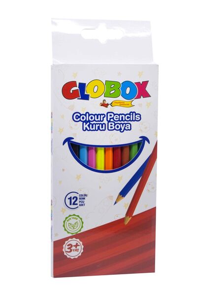 Globox 12 لونًا من الطلاء الجاف في علبة كرتون