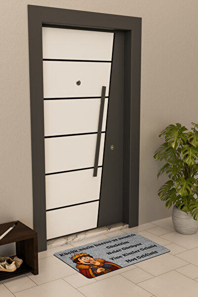 Dormot High-Quality Digital Printing Gray, Prince, Cartoon Delicate My Eyes Theme Door Front Mat