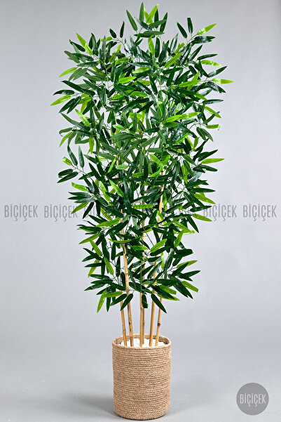 BİÇİÇEK Yapay Bambu Ağacı 6 dallı 150 cm yoğun yapraklı