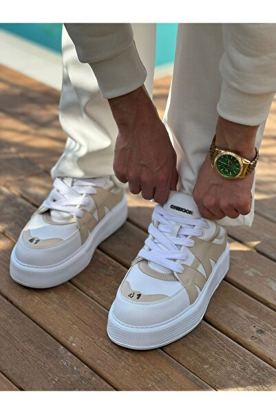 Zerenyus Star-X Premium Men's Sports Shoes White Beige