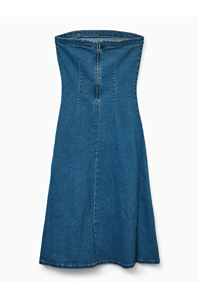 Vero Moda Γυναικείο Φόρεμα Τζιν 10328202 Μπλε