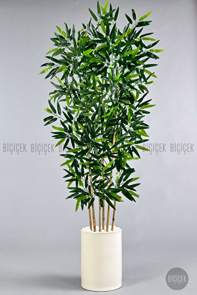 BİÇİÇEK Yapay Bambu Ağacı 6 dallı 150 cm yoğun yapraklı