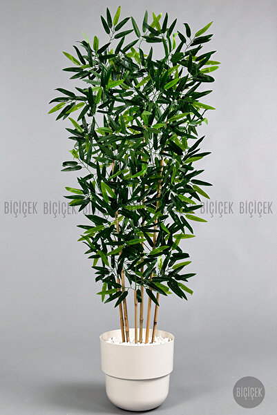 BİÇİÇEK Yapay Bambu Ağacı 6 dallı 150 cm yoğun yapraklı