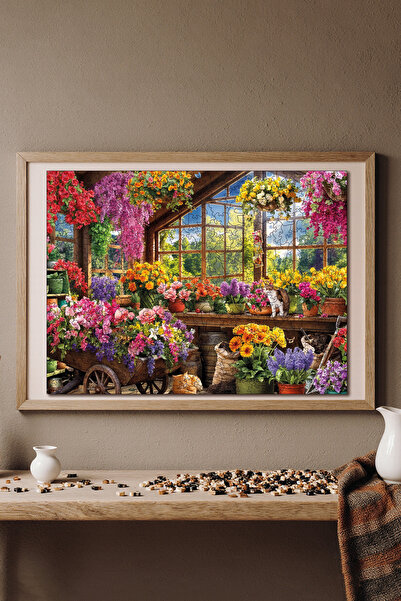 WePuzzleUp Ahşap Puzzle - Çiçek Serası - 450 Parça, 29x39 cm