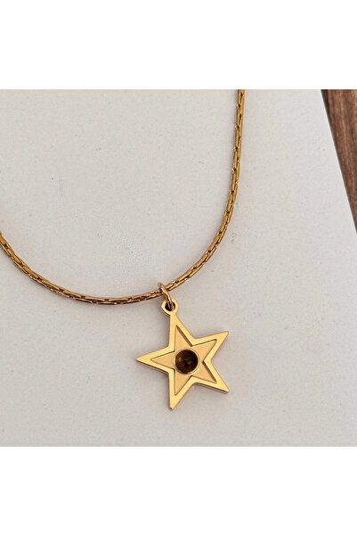 TURKAFONE الحد الأدنى من قلادة الذهب نجمة