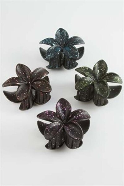 CT STONES مشبك ملون على شكل زهرة اللوتس 8 سم