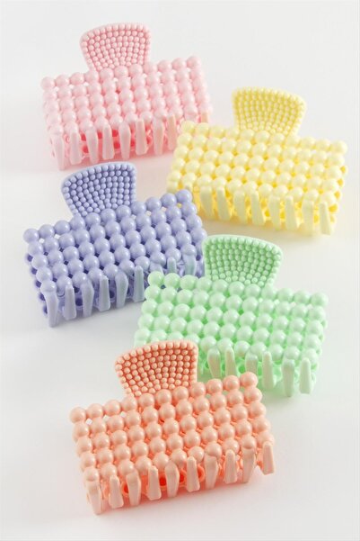 CT STONES مشبك ملون مستطيل الشكل 6 سم