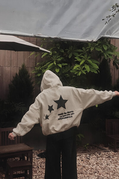 CLASSY.MODA Unisex φούτερ με κουκούλα με μεγάλο αστέρι στο πίσω μέρος, άνετο ...