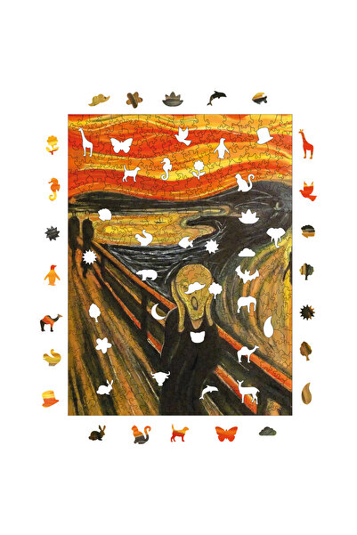 WePuzzleUp Wooden Puzzle - Scream - 450 Pieces, 29X39 cm