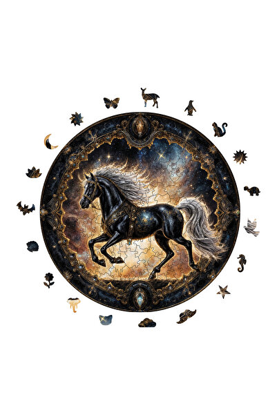 WePuzzleUp Wooden Puzzle - Legendary Horse - 252 Pieces, 29X29 cm